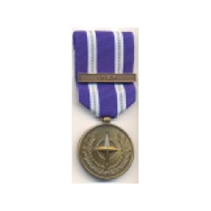 OTAN Ordonnance Afghanistan Bronze + agrafe ISAF