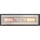 Train - agrafe ordonnance bronze argenté