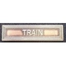 Train - agrafe ordonnance bronze argenté