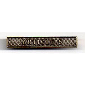 OTAN ARTICLE 5 AGRAFE ORDONNANCE